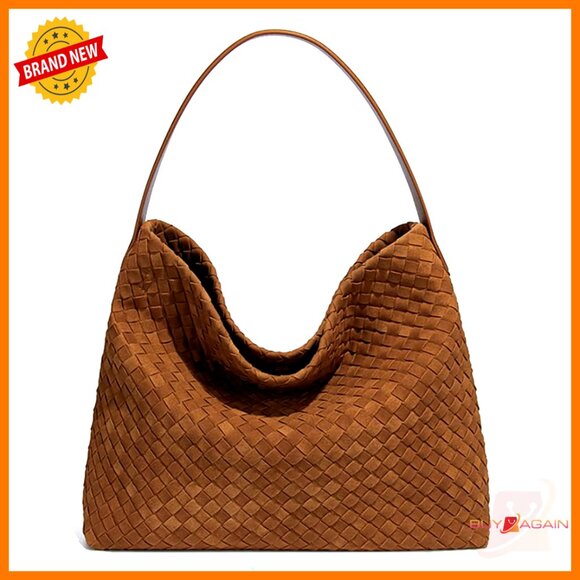 Slouchy Suede Hobo Bag with Top Handle and Crossbody Strap